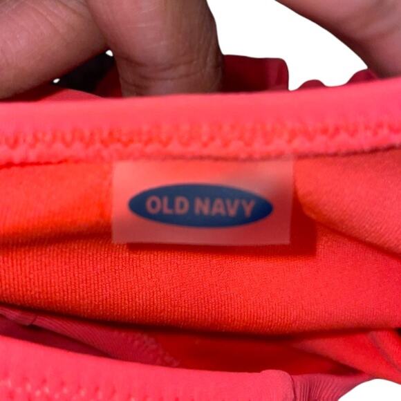 Old Navy Orange Neon One Piece Swimsuit Size 6-12 Months - Picture 3 of 6